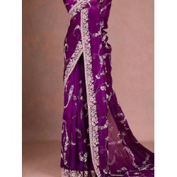 Heavy Embroidery Designer Ready to Wear One Minute Saree