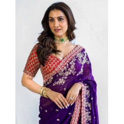 Ready to Wear Soft Rangoli Blooming Silk One Minute Saree