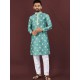 Silk Sequins Embroidery Work Men Kurta with Pajama Set Silk Sequins Embroidery Work Men Kurta with Pajama Set