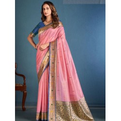 Soft Tissue Traditional Paithani Weaving Ready to Wear One Minute Saree