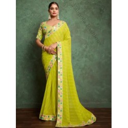 Tradition Heavy Embroidery Designer Ready to Wear One Minute Saree
