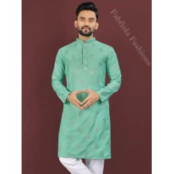 Viscose silk Sequence Embroidery kurta Men Kurta with Pajama Set