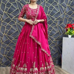 Beautiful Chinon Designer Lehenga Choli Readymade