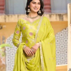 Beautiful Chinon Silk Festive Designer Lehenga Choli Readymade