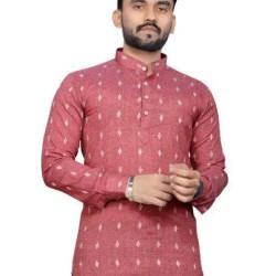 Cotton Printed Design Men Shorts Kurta