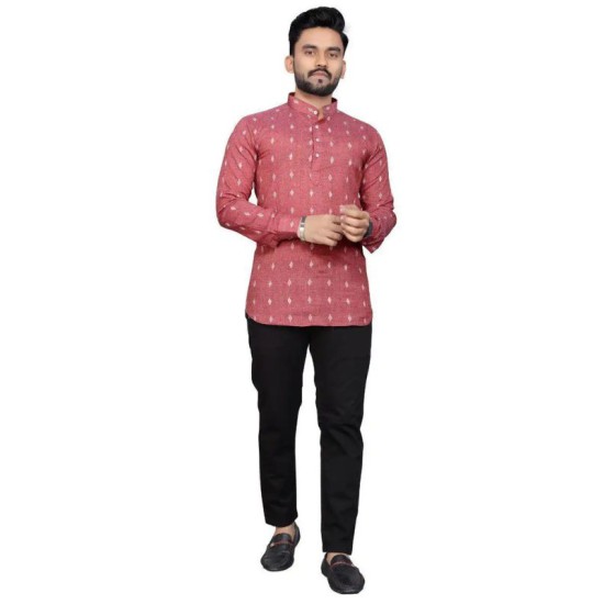 Cotton Printed Design Men Shorts Kurta Cotton Printed Design Men Shorts Kurta