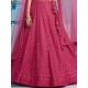 Hot Pink Georgette Sequins Designer Wedding Lehenga Choli Readymade