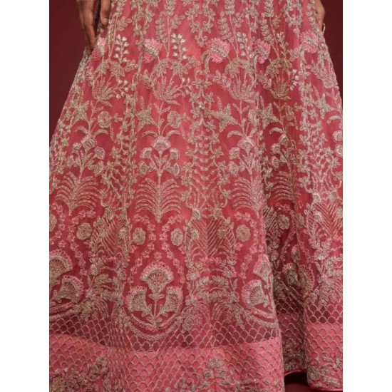 Light Pink Net Embroidery Designer Lehenga Choli Readymade Light Pink Net Embroidery Designer Lehenga Choli Readymade