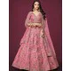 Light Pink Silk Embroidery Bridal Lehenga Choli Readymade Light Pink Silk Embroidery Bridal Lehenga Choli Readymade