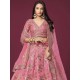 Light Pink Silk Embroidery Bridal Lehenga Choli Readymade Light Pink Silk Embroidery Bridal Lehenga Choli Readymade
