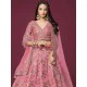 Light Pink Silk Embroidery Bridal Lehenga Choli Readymade Light Pink Silk Embroidery Bridal Lehenga Choli Readymade