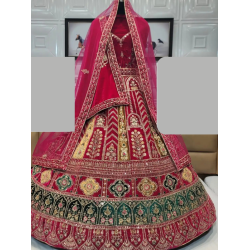 Velvet Heavy Embroidery Lehenga Choli Readymade