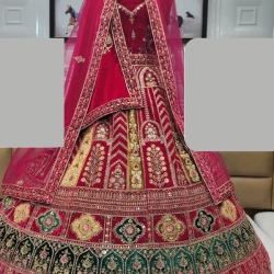 Velvet Heavy Embroidery Lehenga Choli Readymade