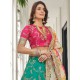Green Banarasi Embroidery Designer Bridal Lehenga Choli Readymade Green Banarasi Embroidery Designer Bridal Lehenga Choli Readymade