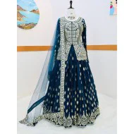 Georgette Designer Embroidery Anarkali Lehenga Party Wear