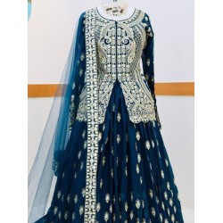 Georgette Designer Embroidery Anarkali Lehenga Party Wear