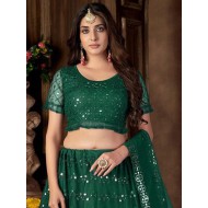 Green Heavy Net Embroidery Designer Bridal Lehenga Choli Readymade