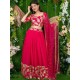 Hot Pink Designer Georgette Lehenga Choli Readymade Hot Pink Designer Georgette Lehenga Choli Readymade