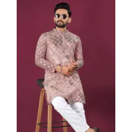 Heavy Rayon Embroidery Mirror Men's Kurta with Pajama Set