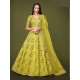 Lemon Green Silk Zari Embroidery Bridal Lehenga Choli Readymade Lemon Green Silk Zari Embroidery Bridal Lehenga Choli Readymade
