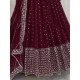 Maroon Faux Georgette Designer Embroidered Anarkali Gown With Dupatta Maroon Faux Georgette Designer Embroidered Anarkali Gown With Dupatta