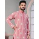 Silk Designer Embroidery Sequence Men's Kurta with Pajama Set