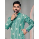 Silk Designer Embroidery Sequence Men's Kurta with Pajama Set