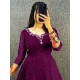 Purple Festival Georgette Sequins Anarkali Gown Purple Festival Georgette Sequins Anarkali Gown