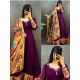 Purple Festival Georgette Sequins Anarkali Gown Purple Festival Georgette Sequins Anarkali Gown