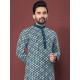 Soft Silk Embroidery Multi Sequence Men's Kurta with Pajama Set Soft Silk Embroidery Multi Sequence Men's Kurta with Pajama Set