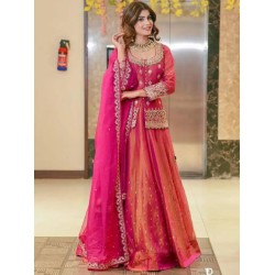Simmer Silk Embroidery Sequence Lehenga Choli Readymade