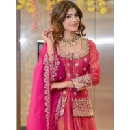 Simmer Silk Embroidery Sequence Lehenga Choli Readymade