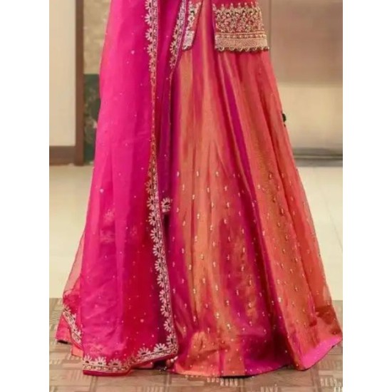 Simmer Silk Embroidery Sequence Lehenga Choli Readymade Simmer Silk Embroidery Sequence Lehenga Choli Readymade