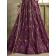 Wine Colour Butterfly Net Designer Fancy Lehenga Choli Readymade