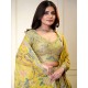 Yellow Floral Digital Print Organza Lehenga Choli Readymade Yellow Floral Digital Print Organza Lehenga Choli Readymade