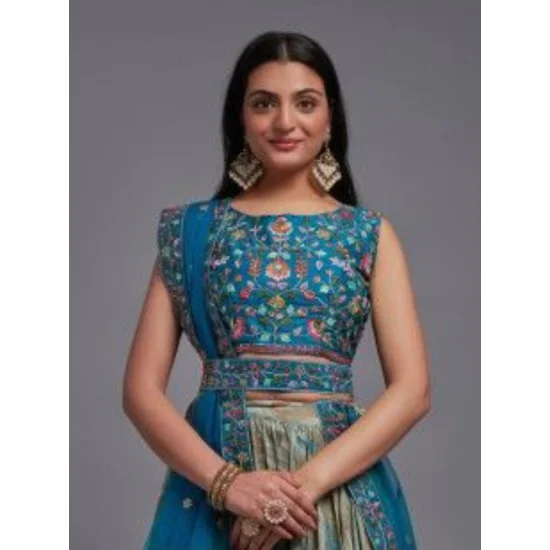 Beautiful Sequins Embroidered Readymade Lehenga Choli