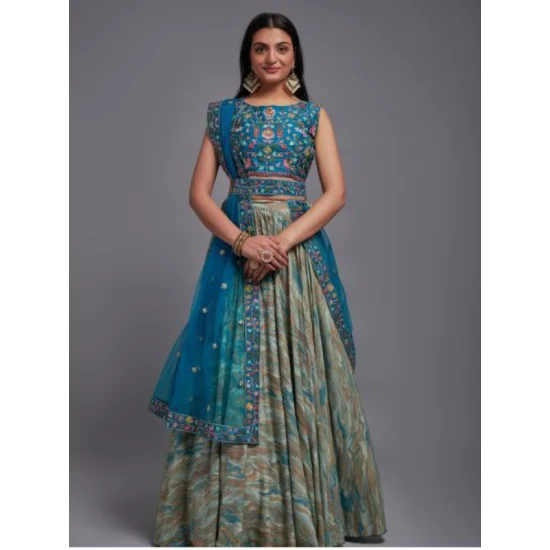 Beautiful Sequins Embroidered Readymade Lehenga Choli