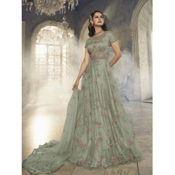 Heavy Butterfly Net with Embroidery Designer Anarkali Gown
