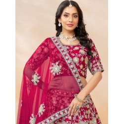 Art Silk Heavy Embroidery Designer Red Lehenga Choli Readymade Art Silk Heavy Embroidery Designer Red Lehenga Choli Readymade