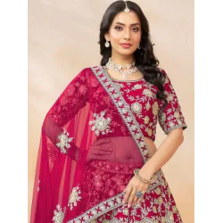 Art Silk Heavy Embroidery Designer Red Lehenga Choli Readymade Art Silk Heavy Embroidery Designer Red Lehenga Choli Readymade