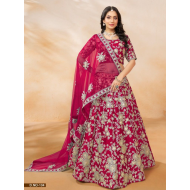 Art Silk Heavy Embroidery Designer Red Lehenga Choli Readymade