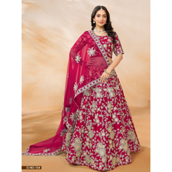Art Silk Heavy Embroidery Designer Red Lehenga Choli Readymade Art Silk Heavy Embroidery Designer Red Lehenga Choli Readymade