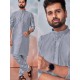 Banglori Silk Men's Kurta with Polo Pant Style Set Banglori Silk Men's Kurta with Polo Pant Style Set