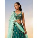 Georgette Green Embroidery Wedding Lehenga Choli Readymade