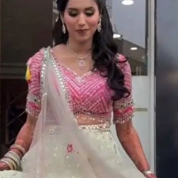 Georgette Heavy Embroidery Sequence Designer Wedding Lehenga Choli Readymade