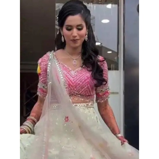 Georgette Heavy Embroidery Sequence Designer Wedding Lehenga Choli Readymade Georgette Heavy Embroidery Sequence Designer Wedding Lehenga Choli Readymade