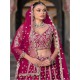 Hot Pink Beautiful Floral Embroidery Lehenga Choli Readymade
