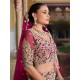 Hot Pink Beautiful Floral Embroidery Lehenga Choli Readymade