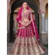 Hot Pink Beautiful Floral Embroidery Lehenga Choli Readymade