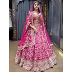 Pink Georgette Sequins Designer Wedding Lehenga Choli Readymade Pink Georgette Sequins Designer Wedding Lehenga Choli Readymade